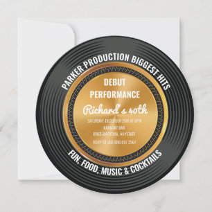 Music Record Fun Music Party Invitation
