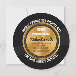 Music Record Fun Music Party Invitation