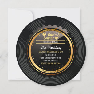 Music Record   Fun Wedding Invitation   Qr Wedding