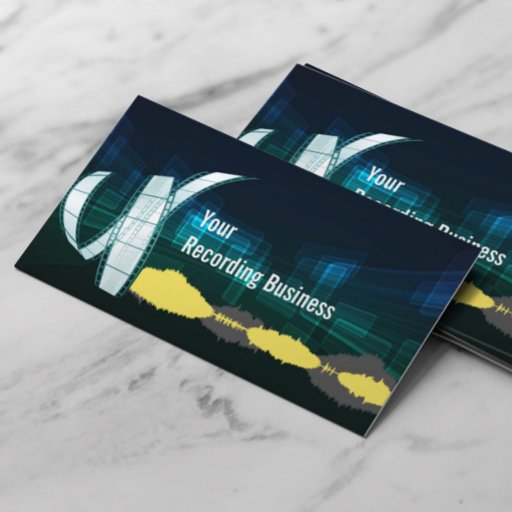 Customizable Cool Music Recording Studio Business Card