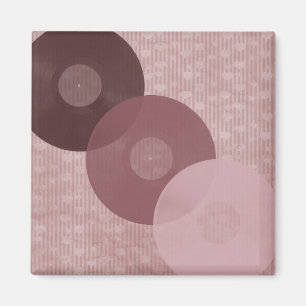 Music Records Vintage Magnet