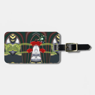 Music Red Eighth  Notes Luggage Tag