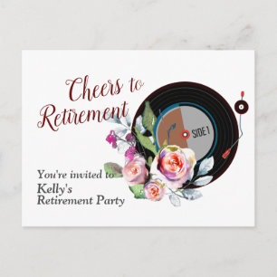 music retirement Party Invitation Postcard