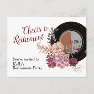 music retirement Party Invitation Postcard