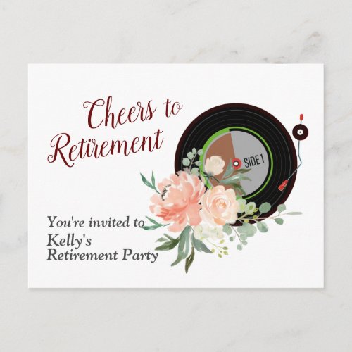 music retirement Party Invitation Postcard