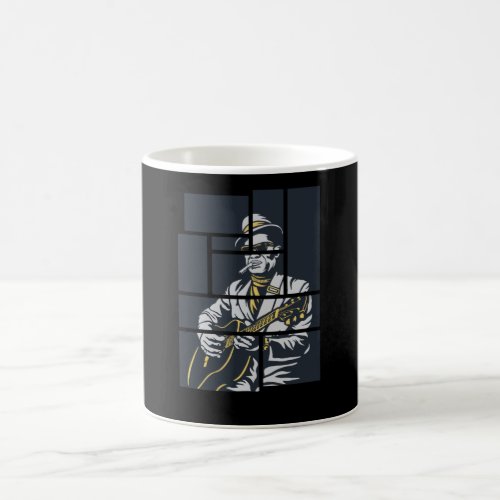 Music Retro Blues Man plays guitar jazz Coffee Mug