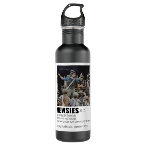 Music Retro Newsies Opening Tour Musical Poster Stainless Steel Water Bottle