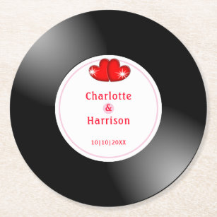 Personalized Vinyl Record Cork Coaster – Best Day Ever Spot