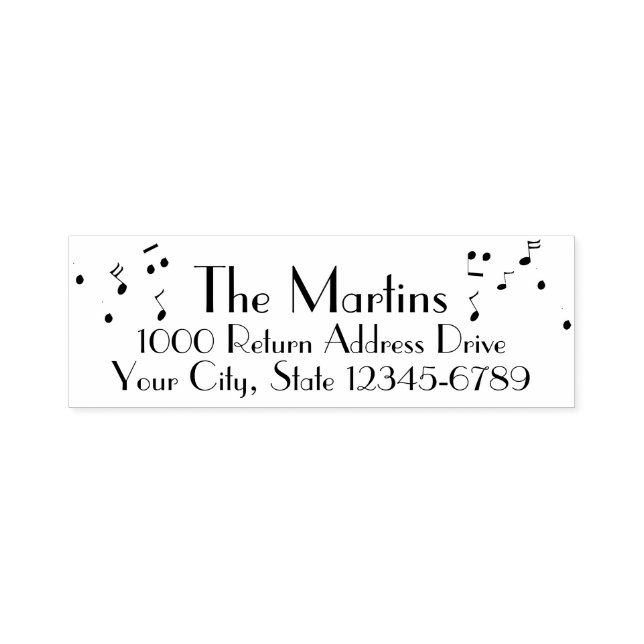 Music Return Address Self-inking Stamp (Design)