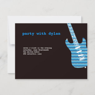 Music Rock Star Bar Mitzvah Reception Invitation
