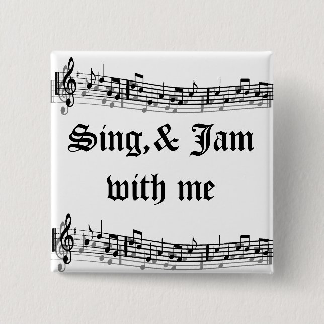 Music Rocks Me__ Pinback Button (Front)