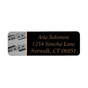 Music Romance Return Address Labels