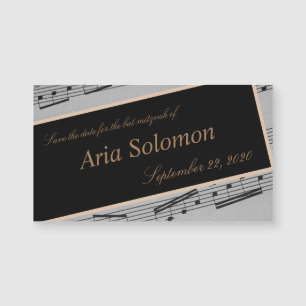Music Romance Save the Date Magnet Card