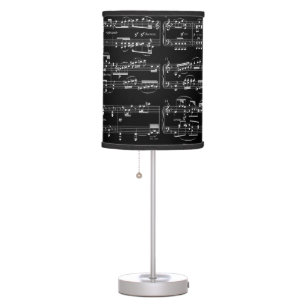 Music Room Decor Black Table Lamp
