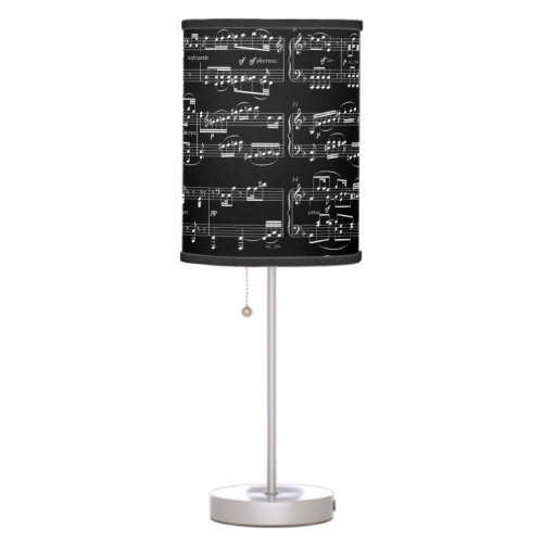 Music Room Decor Black Table Lamp
