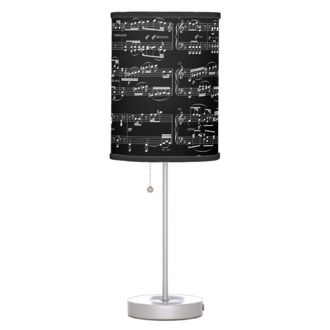 Music Room Decor Black Table Lamp (Right)