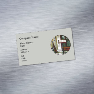Music Room With Harp Business Card Magnet