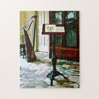 Music Room With Harp Jigsaw Puzzle