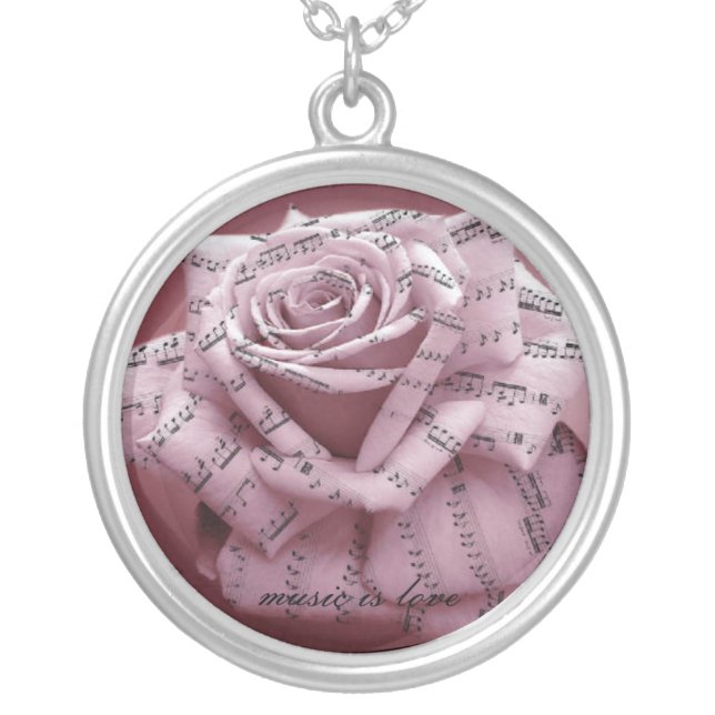 Music rose necklace (Front)