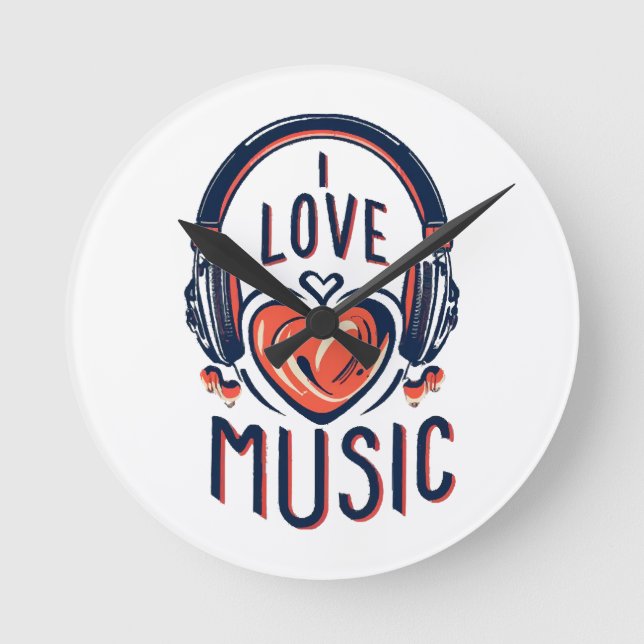 music  round clock (Front)