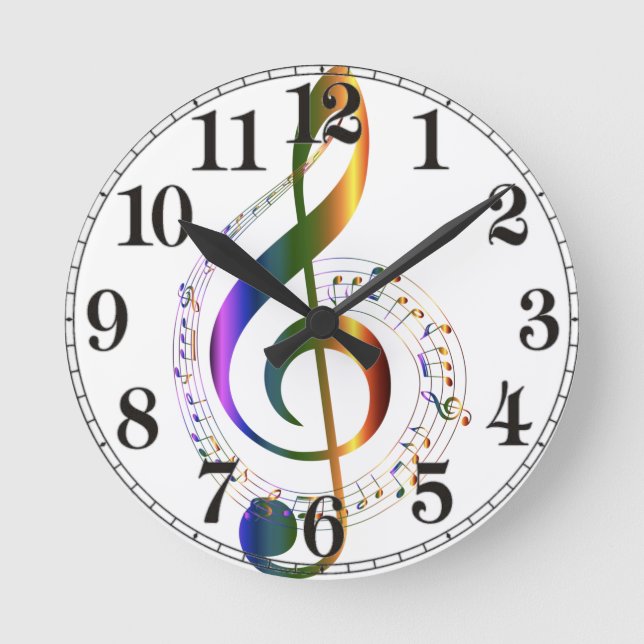 Music Round Round Clock (Front)