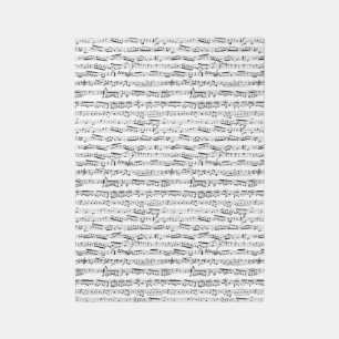 Music Rug - Black and White Musical Note Pattern