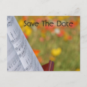 Music Save The Date Postcard