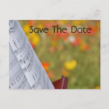 Music Save The Date Postcard by pulsDesign at Zazzle