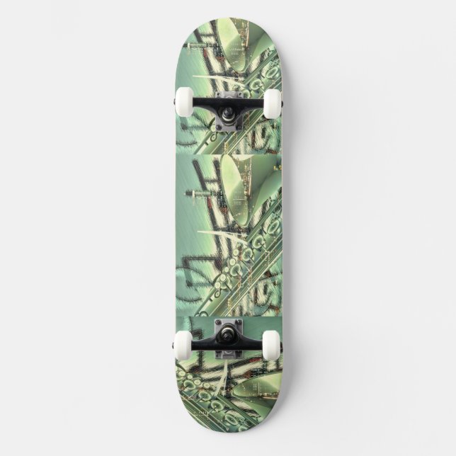 Music Saxophone Notes Teacher Destiny Instruments Skateboard Deck (Front)