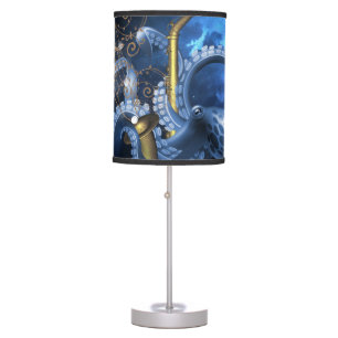 Music saxophone with octopus table lamp