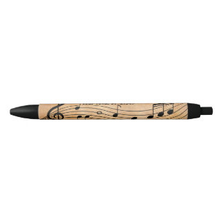 Music School Faux Leather Musical Staff & Notes Pen