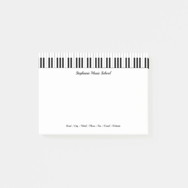 Music school post-it notes (Front)