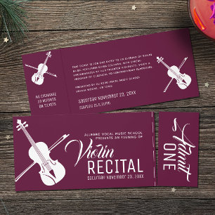 Music school strings violin recital entry ticket