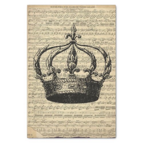 Music Score and Crown Tissue Paper