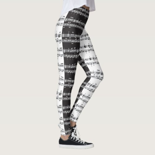 Music score design  leggings