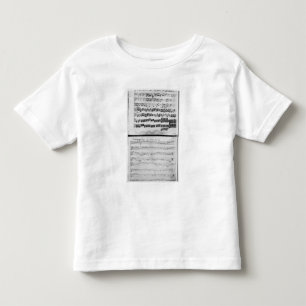 Music score for Telemann's Suite for two Toddler T-shirt