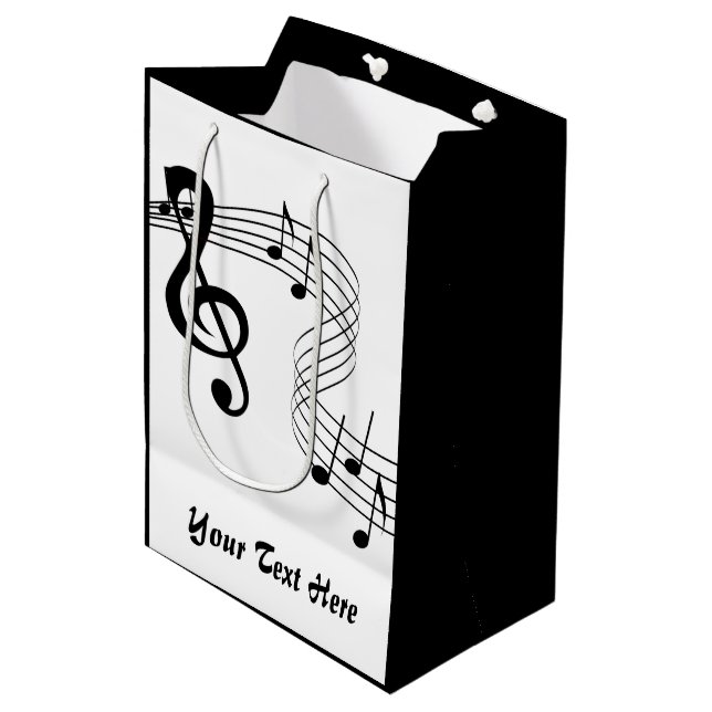 Music Score Musician Medium Gift Bag (Front Angled)