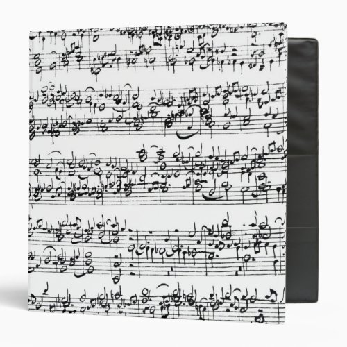 Music Score of Johann Sebastian Bach 3 Ring Binder