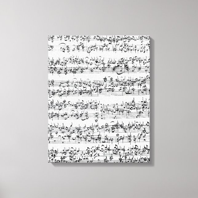 Music Score of Johann Sebastian Bach Canvas Print (Front)