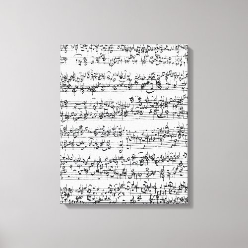Music Score of Johann Sebastian Bach Canvas Print