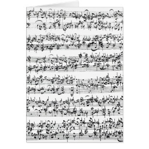 Music Score of Johann Sebastian Bach Cards