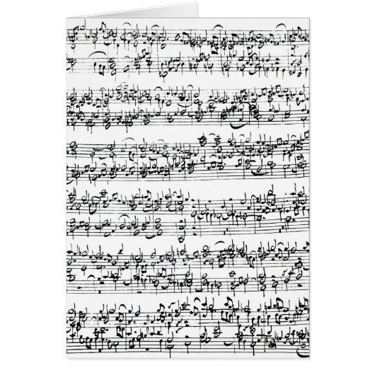 Music Score of Johann Sebastian Bach Cards (Front)