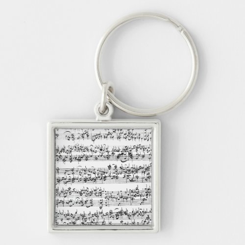 Music Score of Johann Sebastian Bach Keychain