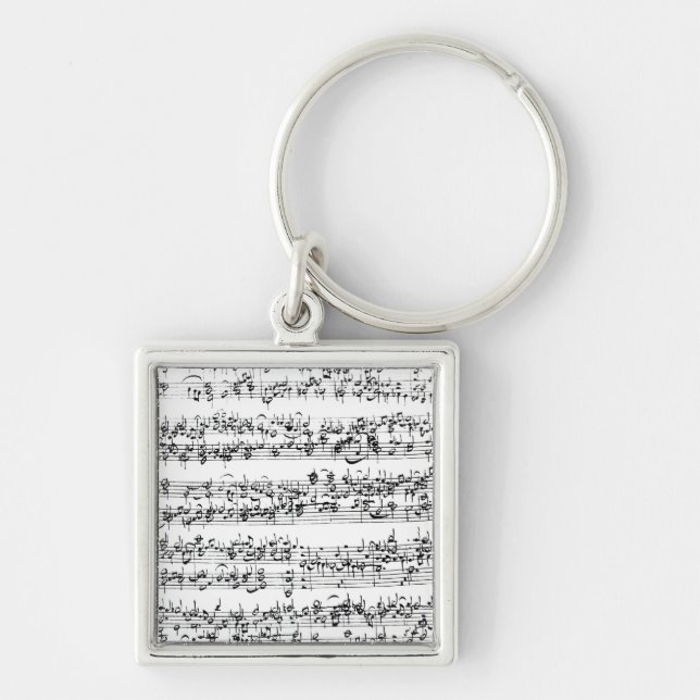 Music Score of Johann Sebastian Bach Keychain (Front)