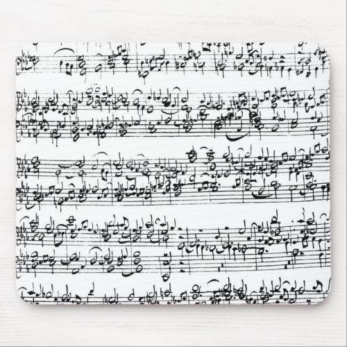 Music Score of Johann Sebastian Bach Mouse Pad