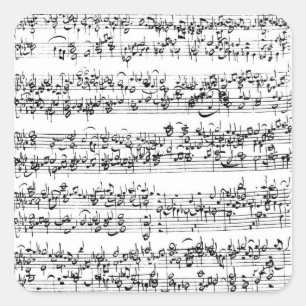 Music Score of Johann Sebastian Bach Square Sticker