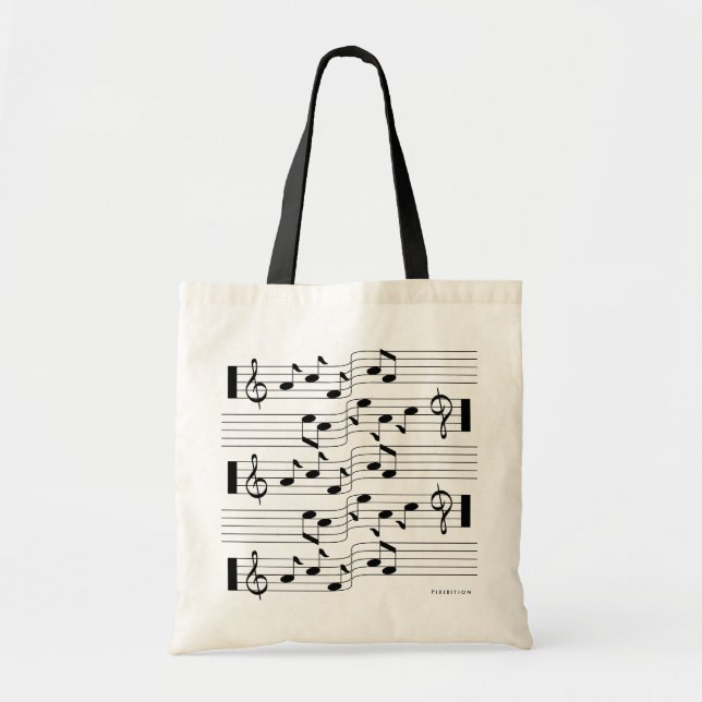 Music Scores Note Sheet Bag White 2 (Front)