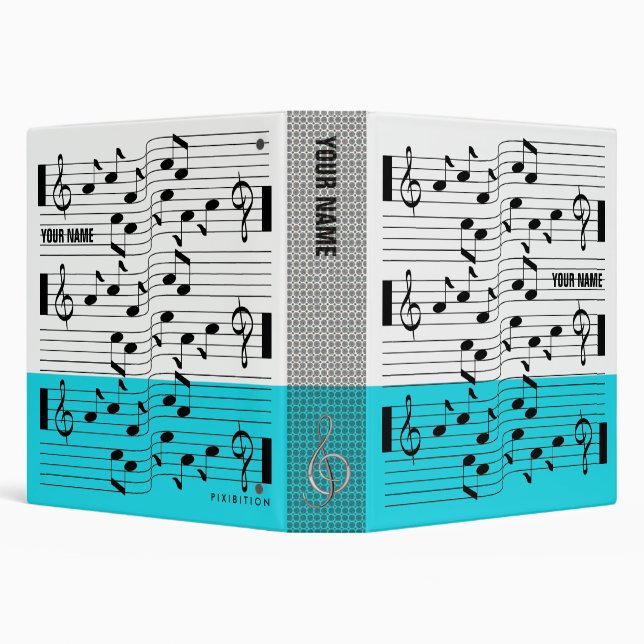 Music Scores Note Sheet Binder Light Blue (Background)