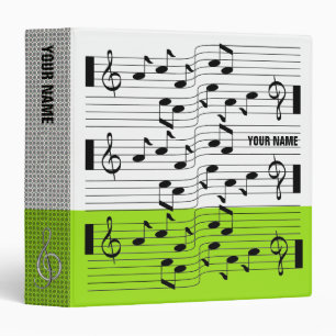 Music Scores Note Sheet Binder Lime Green