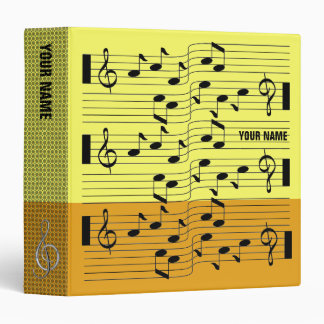 Music Scores Note Sheet Binder Orange Yellow